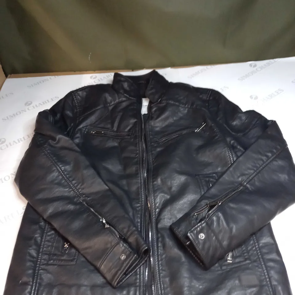 FIRETRAP PU JACKET MENS - LARGE 