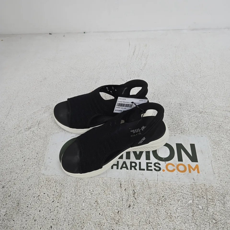 SKECHERS SLIP-INS BLACK KNIT SLIP-ON SHOES – PAIR SIZE 5
