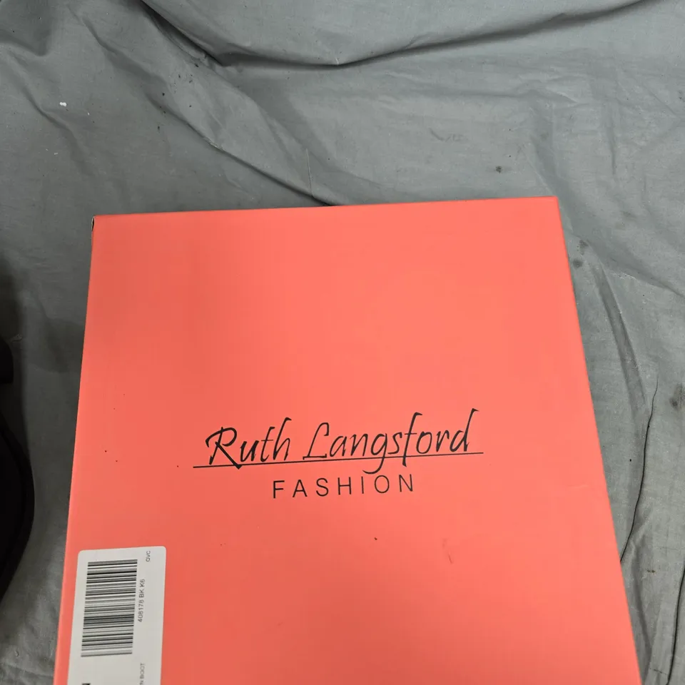 RUTH LANGFORD FASHION BLACK LEATHER CHELSEA BOOTS, UK 6 (EU 39) ANKLE BOOTS