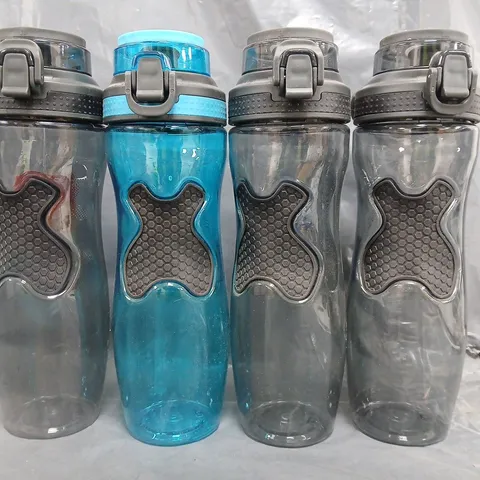 BOX OF APPROXIMATELY 5 ASSORTED OBJECT SPORTS WATER BOTTLES IN BLACK AND BLUE