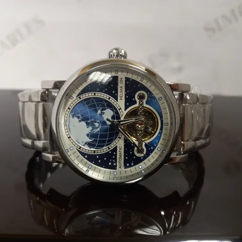 HELMA DH AUTOMATIC TOURBILLON MOVEMENT STAINLESS STEEL STRAP WRISTWATCH