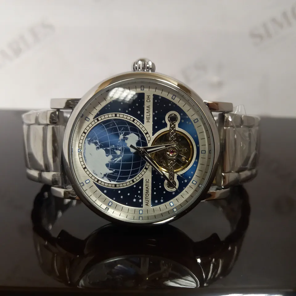 HELMA DH AUTOMATIC TOURBILLON MOVEMENT STAINLESS STEEL STRAP WRISTWATCH RRP £800