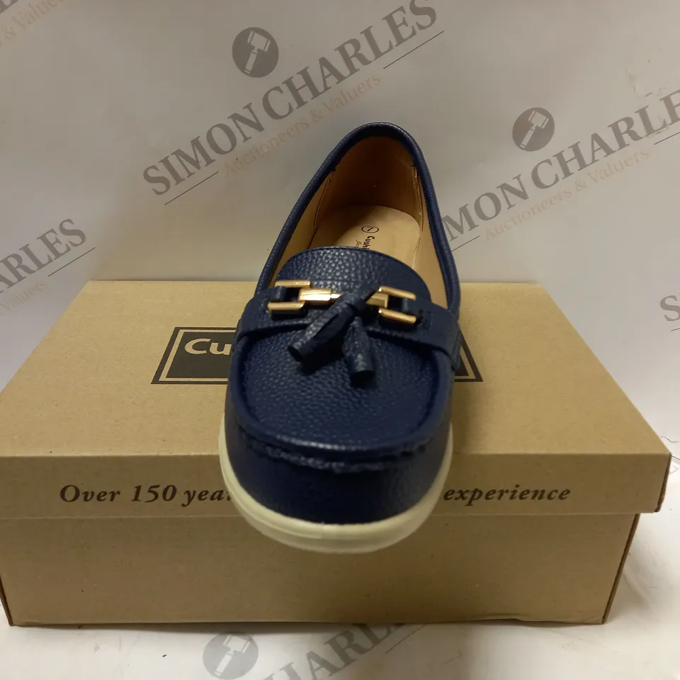 BOXED CUSHION WALK LOAFERS, NAVY - SIZE 7