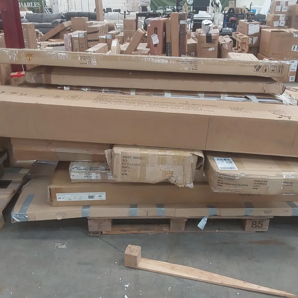PALLET CONTAINING A VERY LARGE QUANTITY OF ASSORTED FURNITURE PARTS ECT