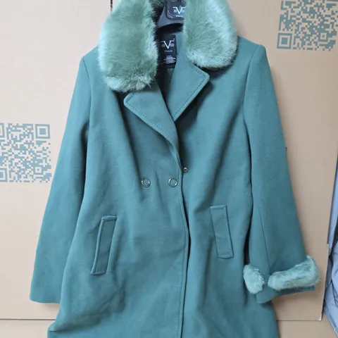 19V69 ITALIA CAPPOTTO CON PELLICCIA COAT IN VERDE - XL