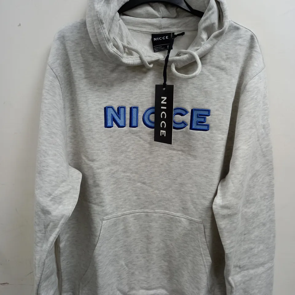NICCE FORM HOODIE IN OATMEAL MARL - M