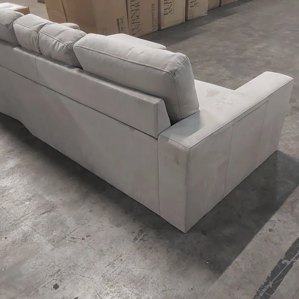 QUALITY DESIGNER FABRIC UPHOLSTERED L-SHAPED CORNER SOFA 