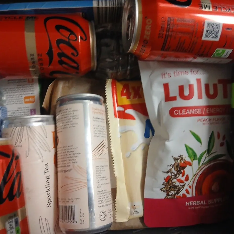 APPROXIMATELY 15 ASSORTED FOOD AND DRINK ITEMS TO INCLUDE BIONA ORGANIC, COCA-COLA, ETC