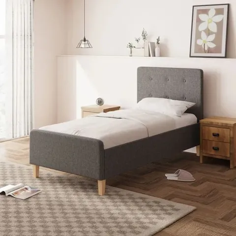 BOXED GFW ASHBOURNE SINGLE DARK GREY SIDE LIFT OTTOMAN BED (3 BOXES)