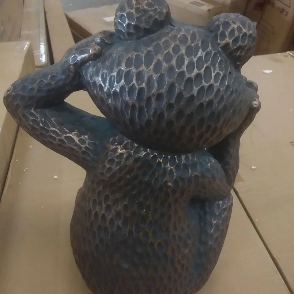 BOXED HEAR NO EVIL FROG STATUE 