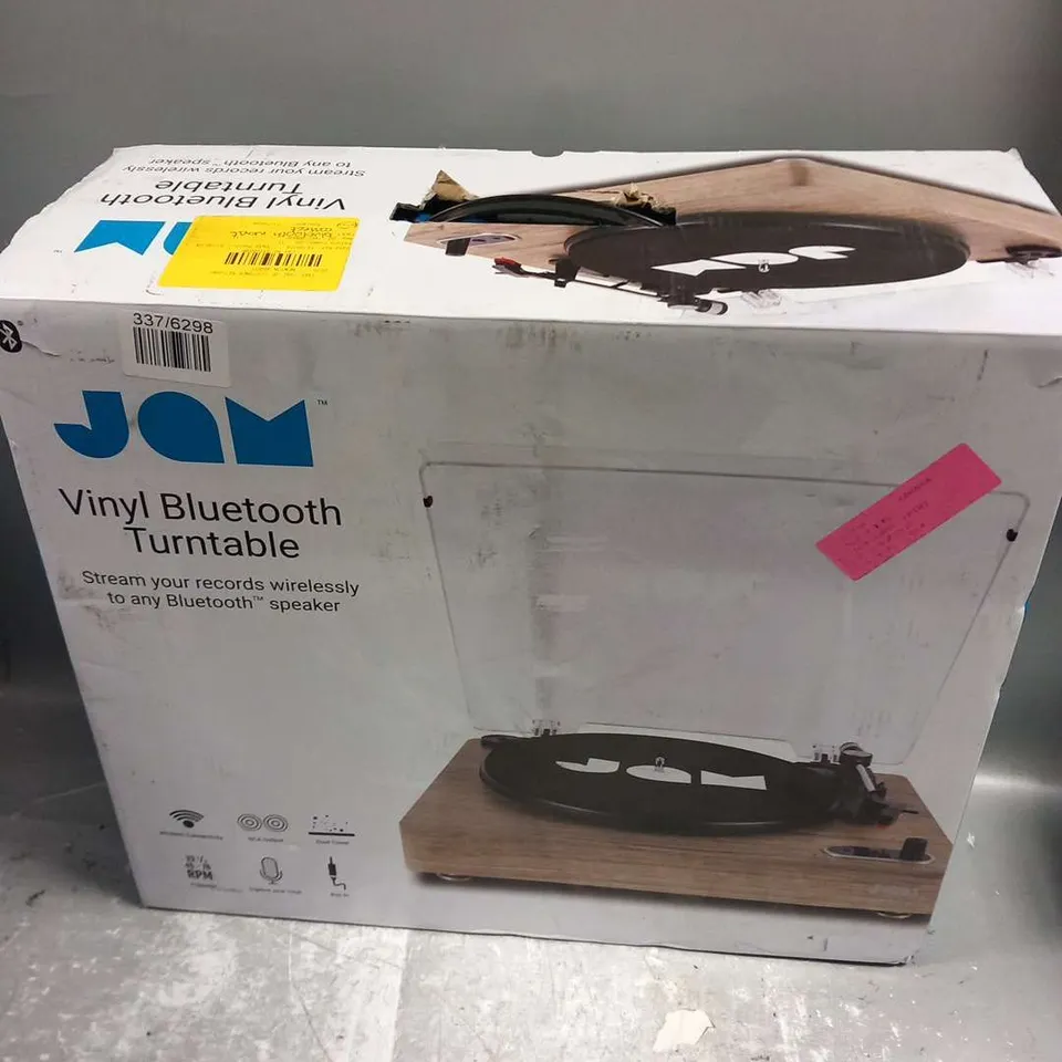 BOXED JAM VINYL BLUETOOTH TURNTABLE TT6000DWA-GB