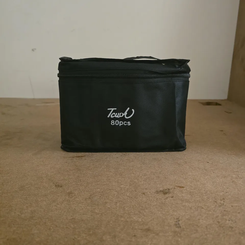 TOUCH MARKER SET - 80 PIECES IN BLACK CARRY CASE