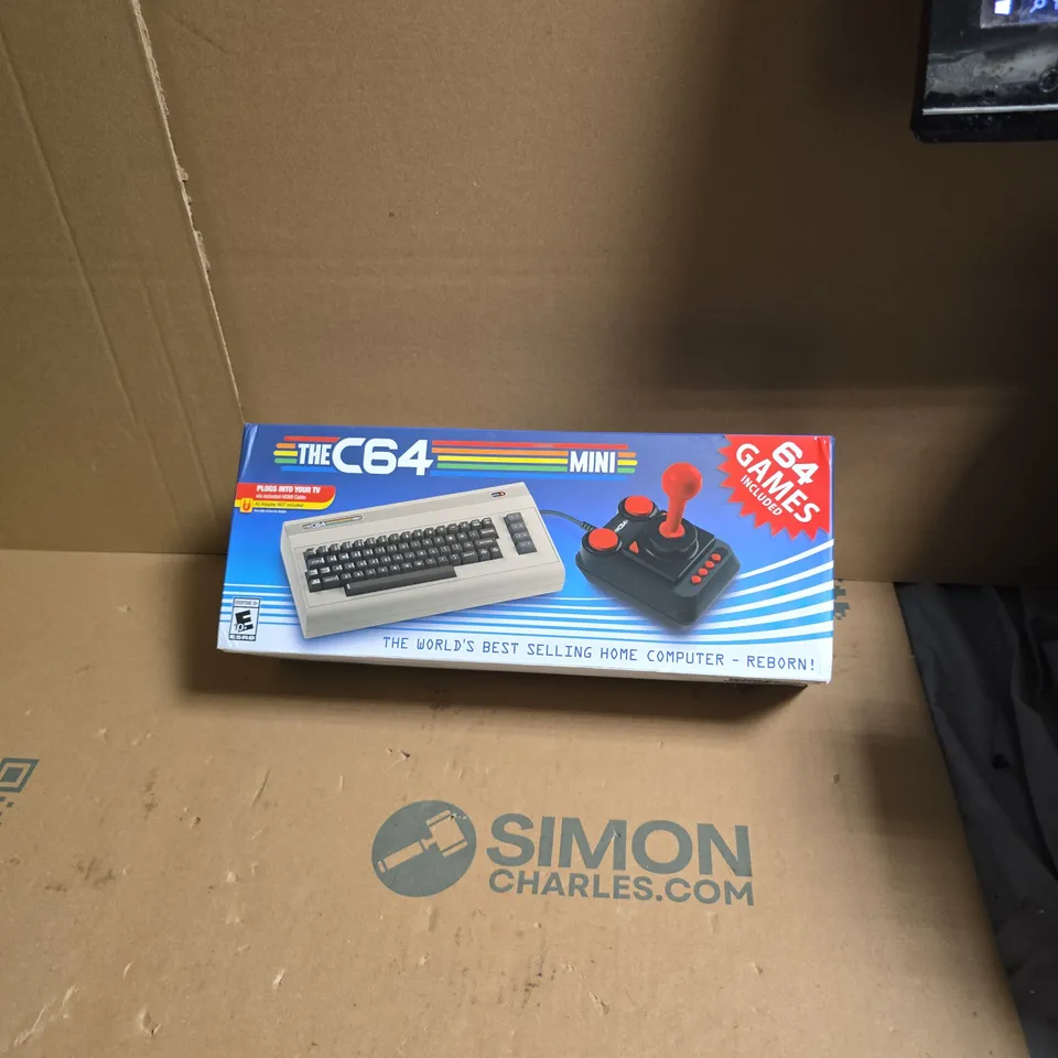 THE C64 MINI CONSOLE – BOXED WITH JOYSTICK, 64 GAMES