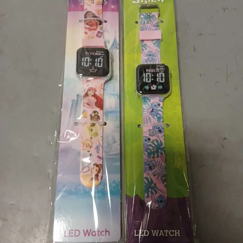 APPROXIMATELY 20 ASSORTED DISNEY LED WATCHES TO INCLUDE STITCH & PRINCESS 