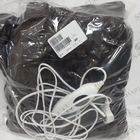 BOXED COZEE HOME FAUX FUR HEATED THROW IN CHOCOLATE