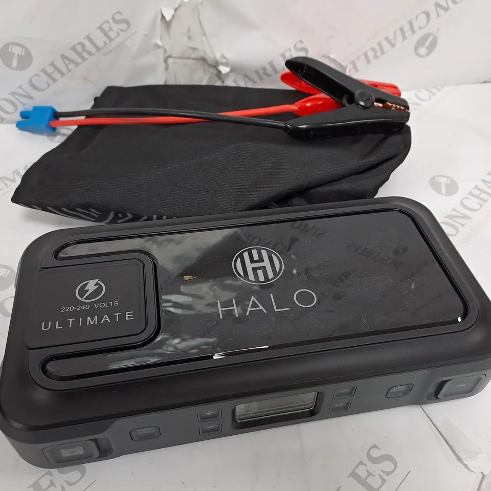 HALO BOLT ULTIMATE POWER BANK W/JUMP STARTER AIR COMPRESSOR & AC OUTLET