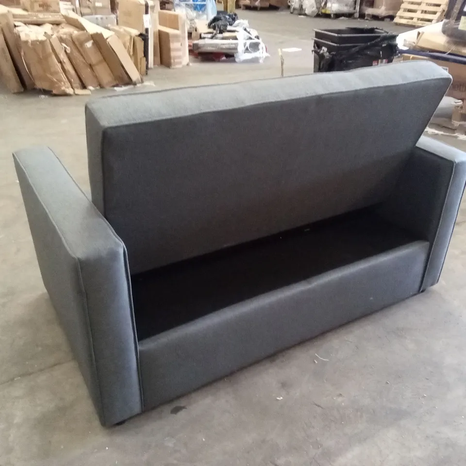 BEVERS 2 SEATER LINEN BLEND SOFA BED - GREY