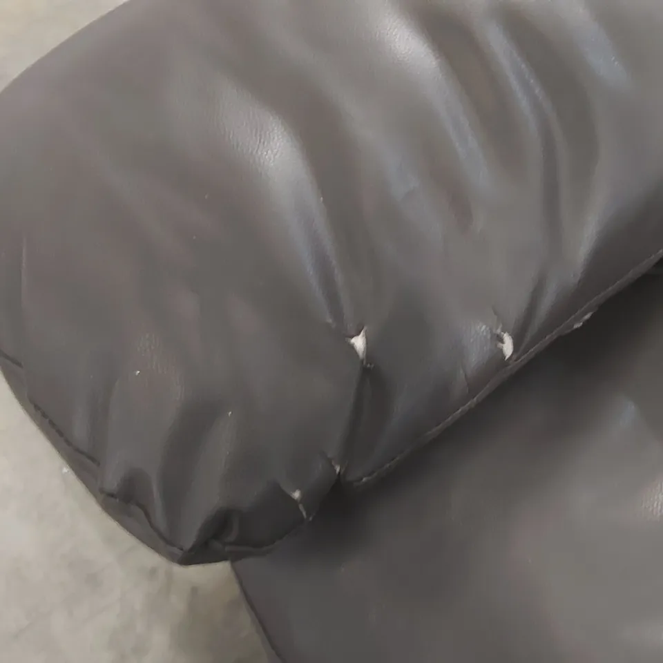 QUALITY DESIGNER 2 SEATER FAUX LEATHER SOFA