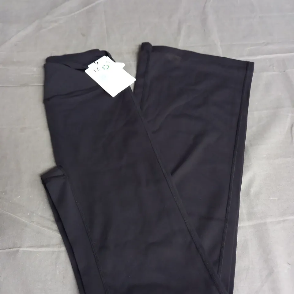 TALA DAYFLEX WRAP HIGH WAISTED FLARED YOGA PANT IN SHADOW BLACK SIZE S