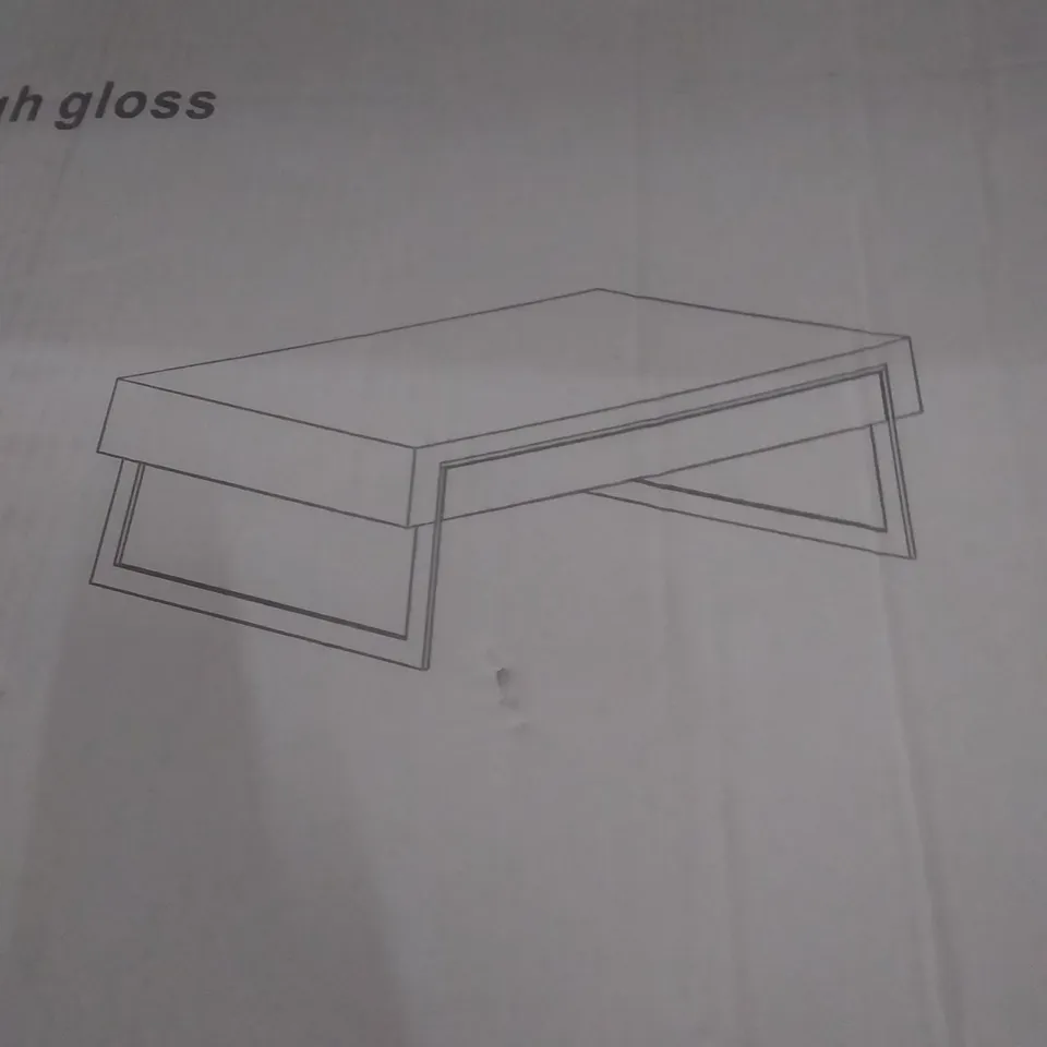 BOXED CASA COFFEE TABLE WHITE HIGH GLOSS