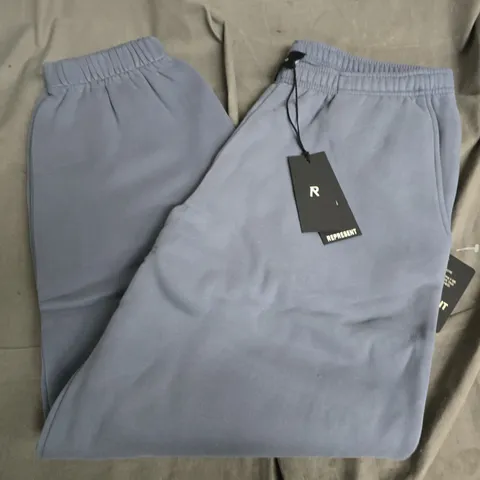 REPRESENT OWNERS CLUB TRACK PANTS IN STEEL BLUE - LARGE