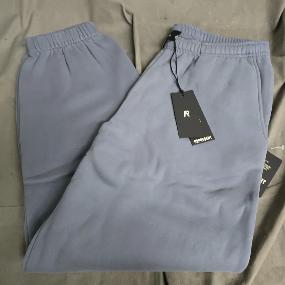 REPRESENT OWNERS CLUB TRACK PANTS IN STEEL BLUE - LARGE