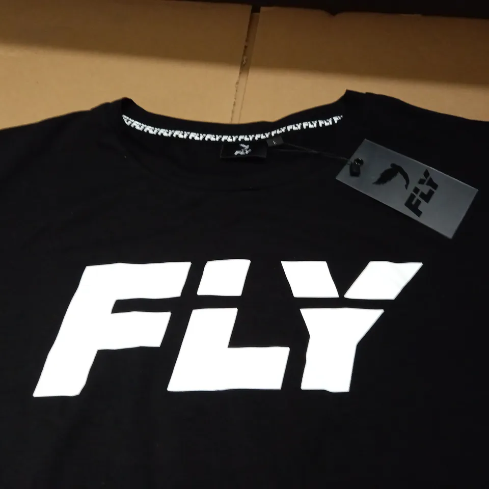FLY BLACK T-SHIRT - L