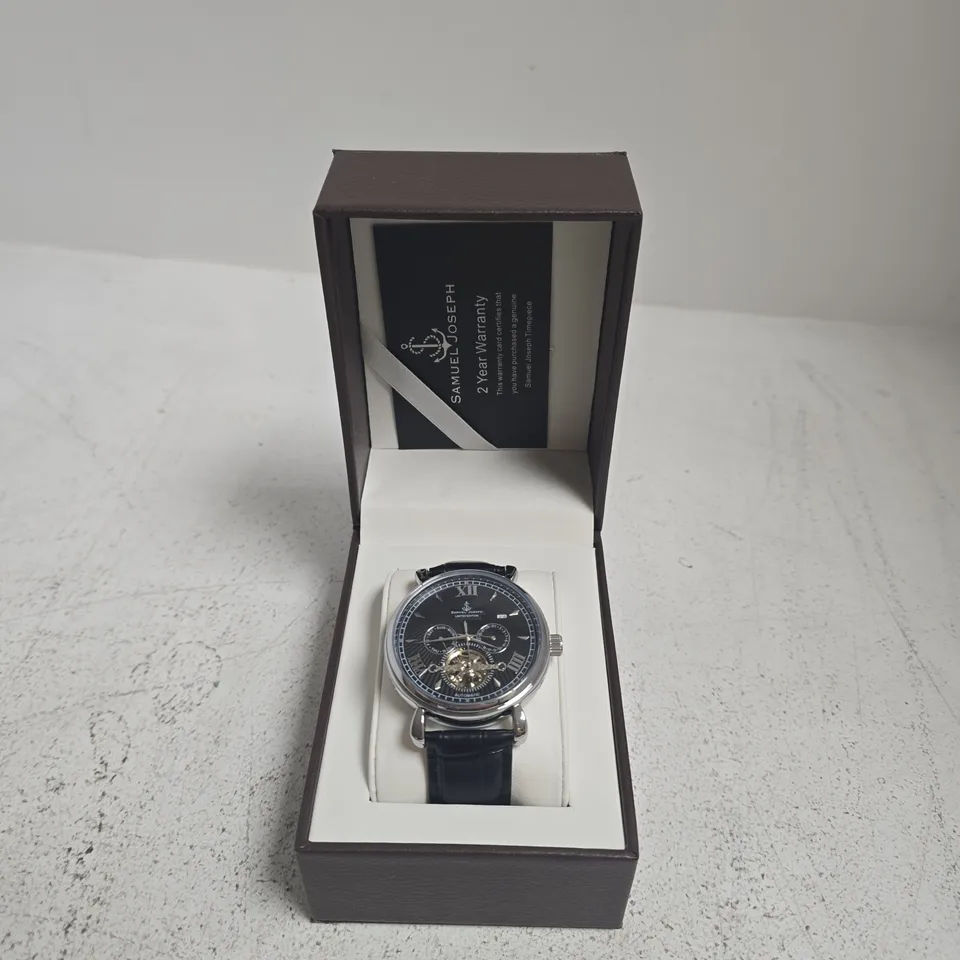 SAMUEL JOSEPH AUTOMATIC LIMITED WATCH IN SILBER/BLACK