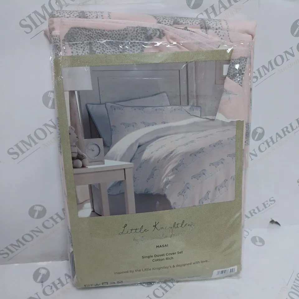 LITTLE KNIGHTLEY'S MASAI BLUSH SINGLE DUVET COVER SET 