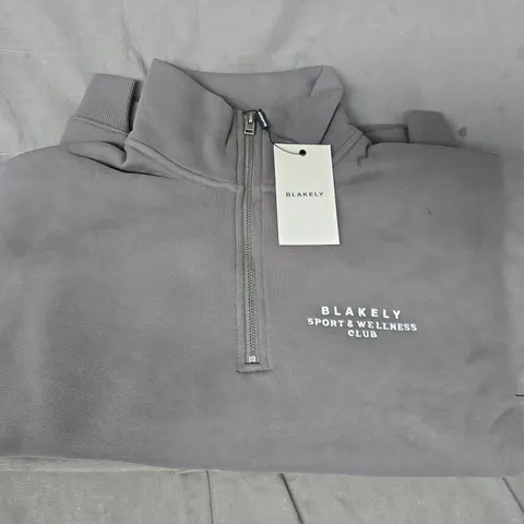BLAKELY WOMEN'S LONG SLEEVE 1/4 ZIP SWEATSHIRT IN GREY SIZE MEDIUM