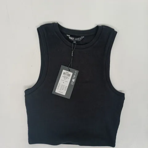 ONLY SLEEVELESS CROPPED TANK TOP IN BLACK SIZE SMALL