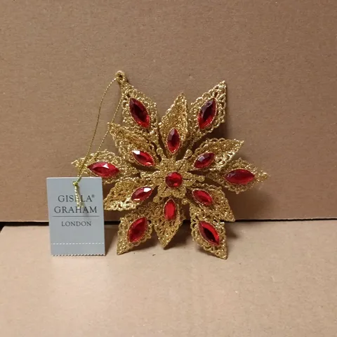 LOT OF 12 AS NEW GISELLA RAHAM DECORATIVE STAR THEMED HANGING TREE DECORATIONS