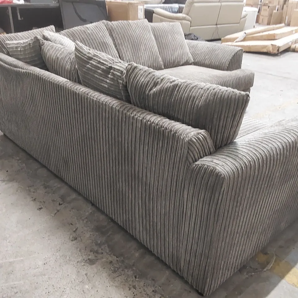 QUALITY DESIGNER GREY UPHOLSTERED CORNER SOFA