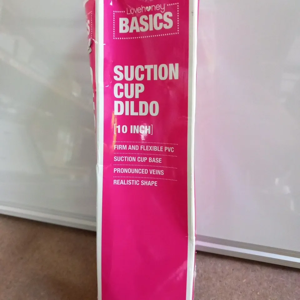 BOXED LOVEHONEY BASICS SUCTION CUP DILDO 10"