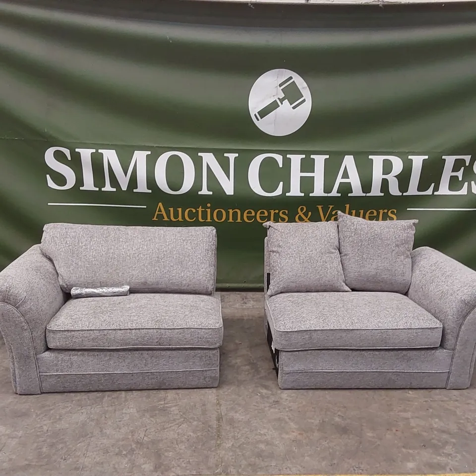 2 X DURY CHUNKY WEAVE 4 SEATER SOFA PARTS // ONE SCATTER BACK AND ONE STANDARD BACK PIECE, DOES NOT MAKE A COMPLETE SOFA