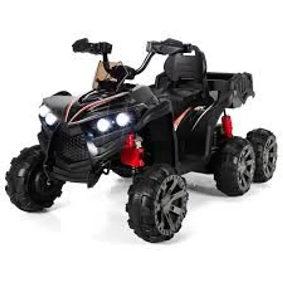 BOXED 6 WHEELS KIDS ELECTRIC ATV WITH 4 MOTORS-BLACK