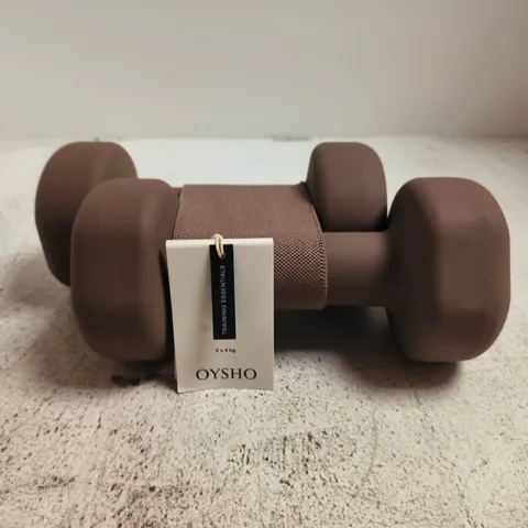 OYSHO TRAINING ESSENTIALS DUMBBELLS, SET OF 2 X 4 KG