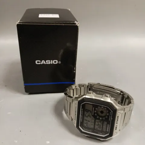 CASIO MEN'S ILLUMINATOR STAINLESS STEEL BRACELET WATCH