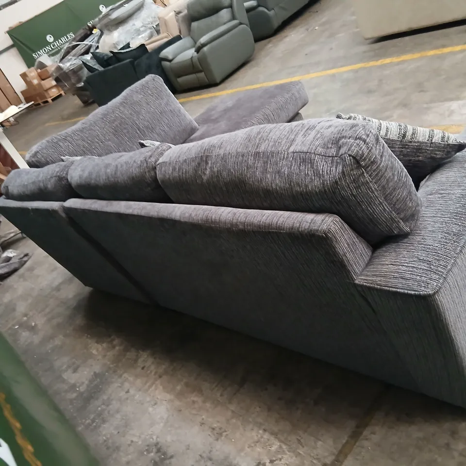 GREY L-SHAPED FABRIC SOFA WITH CHAISE – MODERN SECTIONAL
