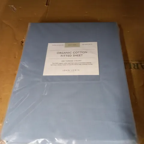 EASY CARE SUPER KING SIZE BLUE COTTON FITTED SHEET
