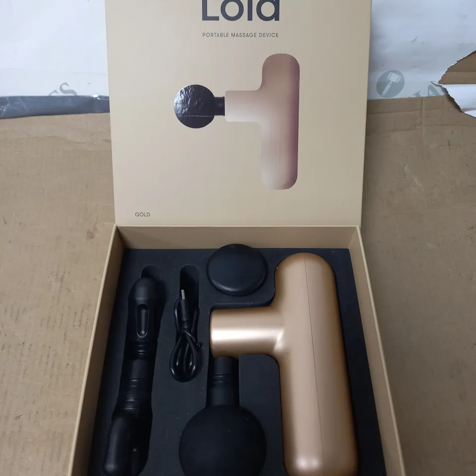 BOXED LOLA 4 SPEED HAND HELD MASSAGE GUN GOLD