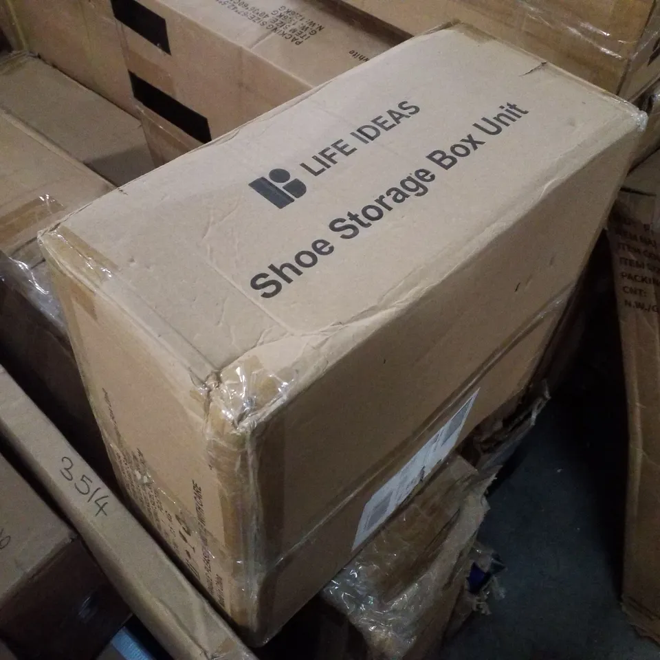 BOXED LIFE IDEAS SHOE STORAGE BOX UNIT - GREY