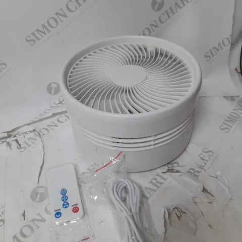 BOXED BELL & HOWELL OSCILLATING FOLDING RECHARGEABLE FAN, WHITE