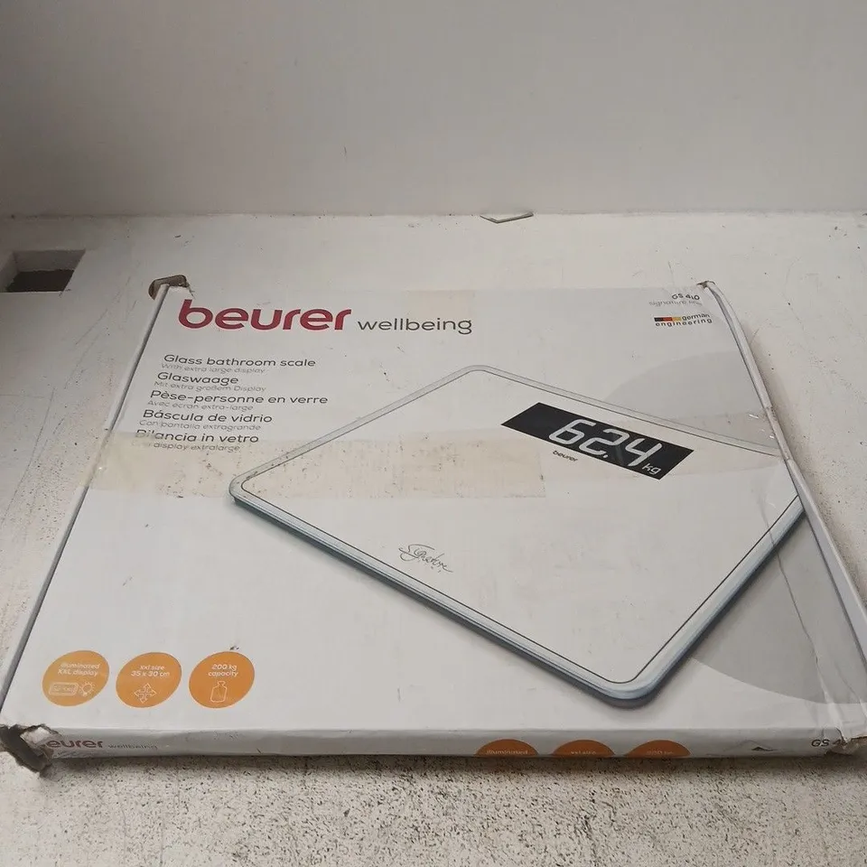 BEURER GS410 SIGNATURE LINE GLASS BATHROOM SCALE 