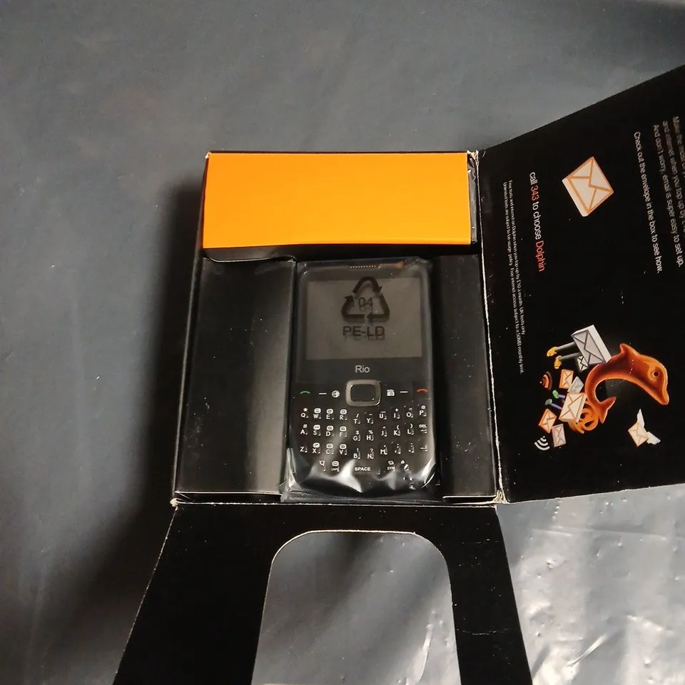 ORANGE RIO MOBILE PHONE – BLACK QWERTY KEYBOARD, BOXED (ORIGINAL PACKAGING)