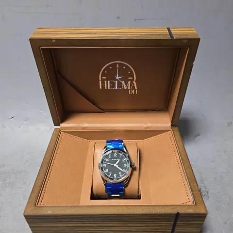 HELMHA DH WATCH – STAINLESS STEEL STRAP – 3ATM WATER RESISTANT – LUXURY GIFT BOX