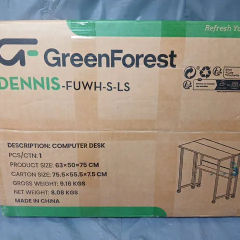 BOXED GREENFOREST DENNIS COMPUTER DESK - COLLECTION ONLY