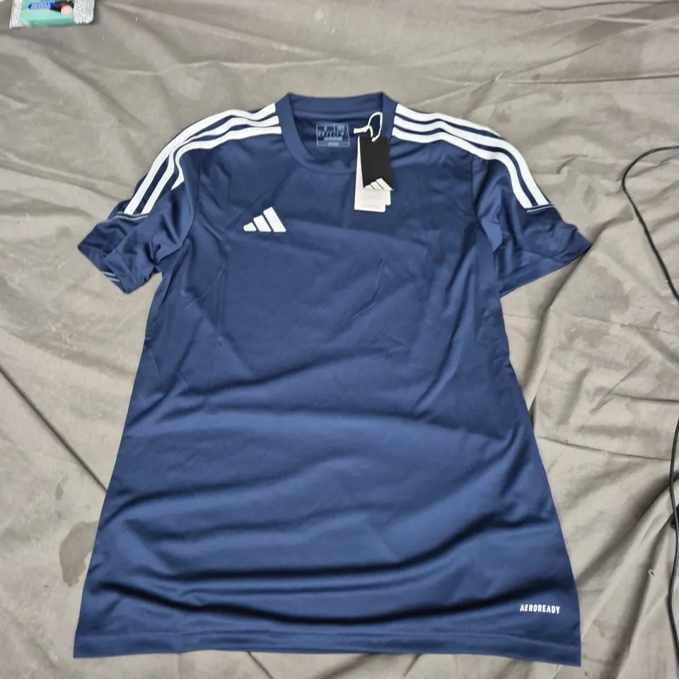 ADIDAS T-SHIRT NAVY BLUE, SIZE S, AEROREADY
