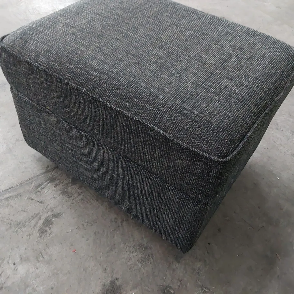 DESIGNER STORAGE FOOTSTOOL CHARCOAL FABRIC 