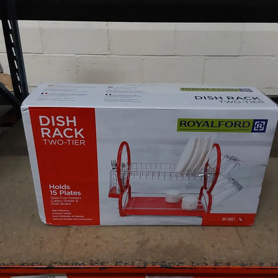 BOXED ROYALFORD KITCHEN 2-TIER DISH RACK 